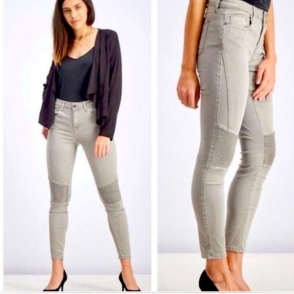 EUC Pistola Audrey Moto green jeans